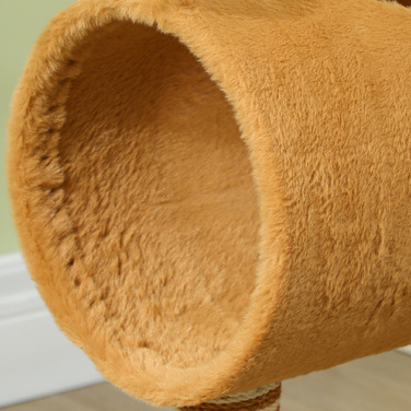 PawHut Cat Tree 98 см Котяча вежа в дизайні оленя, з печерою, ігровим м'ячем, джутовими стовбурами, кігтеточкою для кішок, лазить по дереву, для середніх кішок, коричневий | Аосом