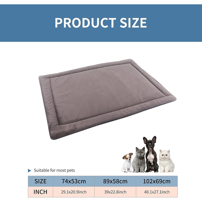 М'який килимок для собак та котів IEUUMLER: теплий, неслизький, легко миється (89x58 см, світло-коричневий)