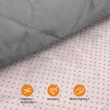 Водонепроникний коврик для собак Nobleza 208x157 см, захист дивану, неслизький, легко миється. Миючий коврик для собак, коврик для собак у дорогу, сірий