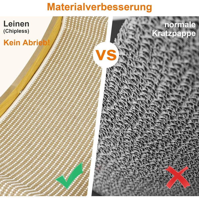 LUMIN TUTU Двостороння кігтеточка та ліжко для котів, 59x34 см, міцна та багаторазова, без виділення ворсу
