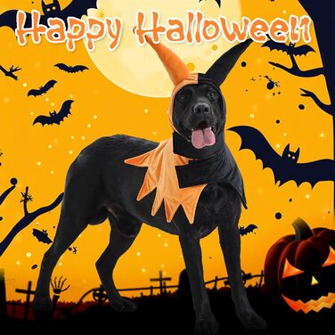 Костюм клоуна для собак Lelepet на Halloween, Cosplay, для свят, оранжевий, розмір M