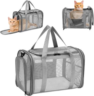 Транспортна сумка для кота та собаки, складана переноска для тварин, 42x26x29 см