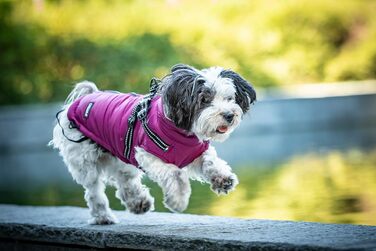 Зимова куртка CHIARA MAX, розмір M, туркіс (фіолетовий), з флісовою підкладкою, регульована довжина, для собак