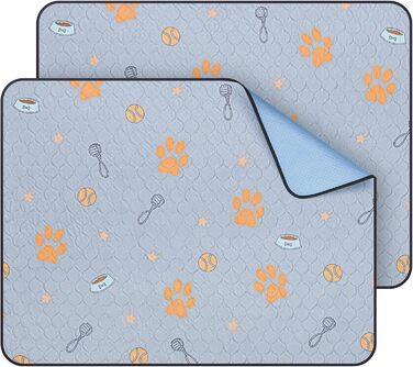Багаторазові підкладки для цуценят, 2 шт. Супер впитываючі пелюшки для собак, нековзні тренувальні килимки для собак, диванів, вольєрів або автокрісел 76x81 см (2 шт.) (46x61 см (2 шт.))