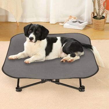 Крісло-ліжко для собак та котів 68x68x21 см, складне, підняте, з дихаючого поліестеру, для дому та саду