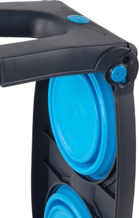 Dexas Popware регульована подвійна миска для домашніх тварин, синя