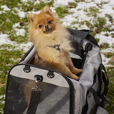 Транспортувальна сумка-переноска для собак та котів до 7 кг, сіра