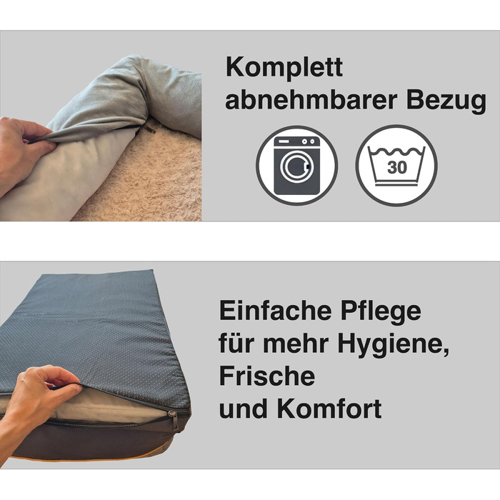 Розкішне ортопедичне ліжко для собак з віскоеластичною матрацом, велике, середні породи, знімний чохол