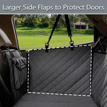 Захист сидіння авто для собак з твердим дном (Hängemattenbrücke) - сірий, для стандартних авто та SUV