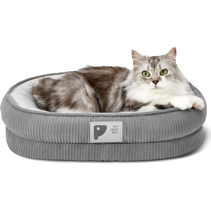 Ортопедичне ліжко для собак маленьких порід, миється, знімний чохол, неслизьке дно, чотиристороння подушка для шиї, Squishmallow-зелений, розмір L