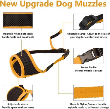Майор для собак: нейлоновий, з сіткою, регульований, анти-drop, для Лабрадора, Шелті, Чихуахуа