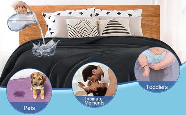 Водонепроникна ковдра для тварин Bedding Aid 102x152 см, універсальна для собак і котів, червоно-чорна, для дивану, м'яка флісова покривало