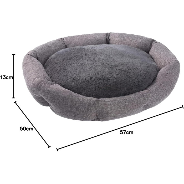 Крісло-ліжко для собак Octagon з знімним та пральним подушками, сірий колір