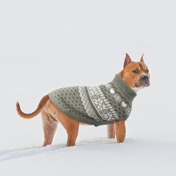 Светр для собак SCENEREAL: теплий, м'який, з високим коміром, для великих, середніх та маленьких собак. Ідеальний для святкування Різдва!