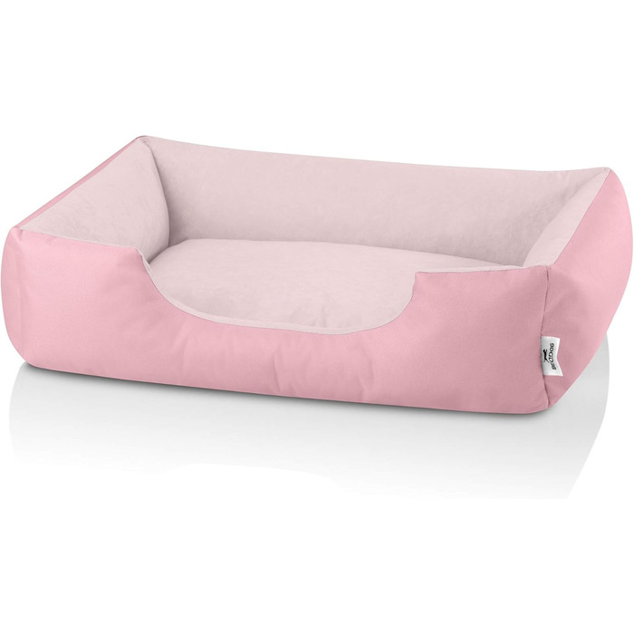 Лягушковий лежак для собак BedDog Zara, рожевий, 80x65x18 см, знімний чохол