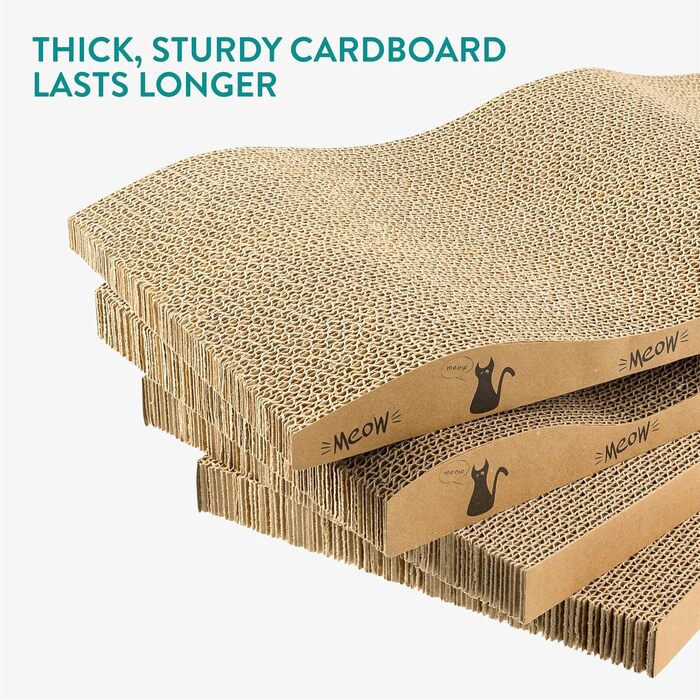 Котячий когтетоп Navaris 4-в-1 - іграшка для котів, когтеточка з картонної хвилястої гофрованої паперу, проста у збірці, багатофункціональна