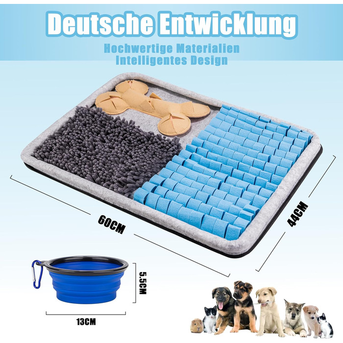 Килимок для носа собак BarkBuddies 60x44 см, іграшка-головоломка, міцний, для розваги та тренування