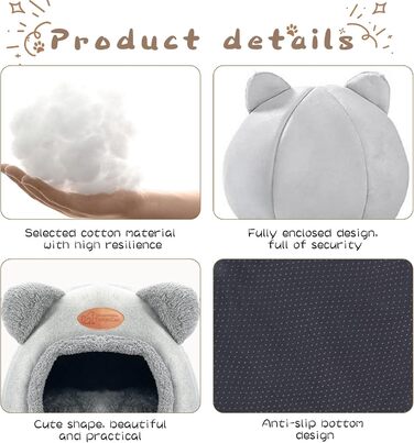 Кіт-будинок ТоКінЦен: миючий, для котів, кроликів, собак та інших дрібних тварин (сірий)