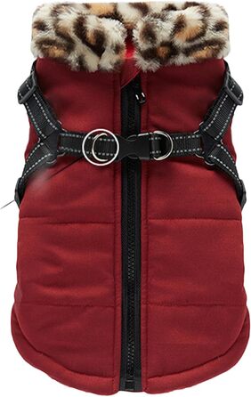 Зимова куртка для собак, світловідбиваючий нашийник-жилет для собак, 28 x 25 x 3 см, одяг для домашніх тварин з світловідбиваючими смугами для малих, середніх собак XL