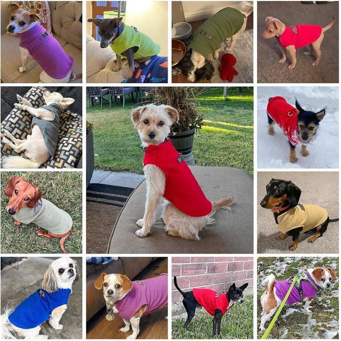 Тепла жилетка для собак BEAUTYZOO з капюшоном та кільцем для повідка – зимова куртка для маленьких та середніх собак, Бежевий, M (Обхват грудей: 43.1 см)