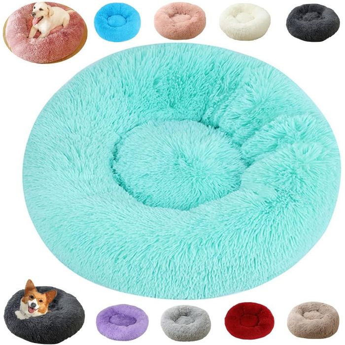 Ортопедична подушка для собак великої та середньої породи, антистресова, велика (70 см, зелена)