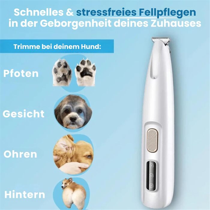 Машинка для стрижки кігтів PawTrim Pro - професійний догляд за лапами тварин. Бездротова, з LED-підсвічуванням, біла