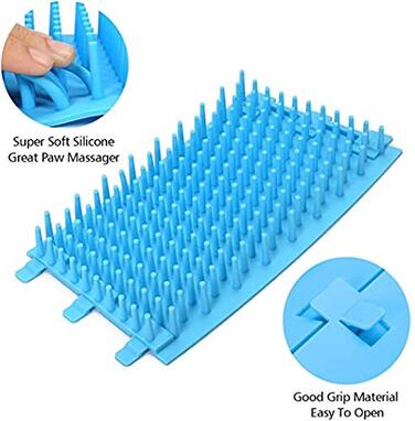 Очисник лап для собак з рушником, портативний пензлик для миття лап, масаж, догляд за лапами, видалення бруду для собак та котів