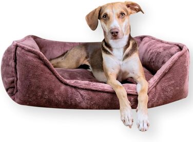 Ортопедичне ліжко для собак 4L Textil IRIS Premium-LINE, рожеве (80x60 см)