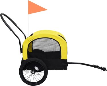 Трейлер для собак Tidyard 2-в-1: велосипедний та коляска, з амортизацією та поворотними колесами, водовідштовхувальне полотно Oxford, 63.5 x 143 x 103 см