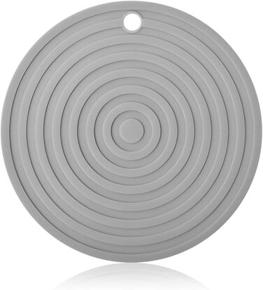 Силіконові килимки під годівниці для котів та собак, нековзкі, водонепроникні (сірий, 23.6 см)