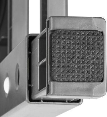 Підвищений годівниця для собак та котів, 2-в-1, 4 регульовані висоти, підставка Anti-Slip з нержавіючою чашею, сірий, 44 x 24 x 8 см