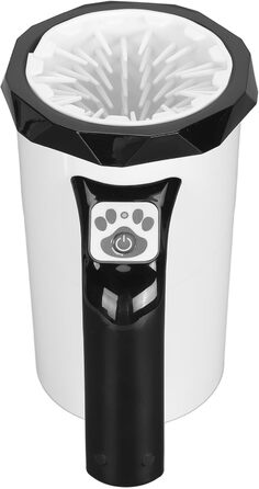 Автоматичний мийник лап для собак, перезаряджається, з силіконовою щіткою, портативна станція миття лап, скрубер для собак, для догляду за шерстю, кольори: білий/синій, чорний/білий