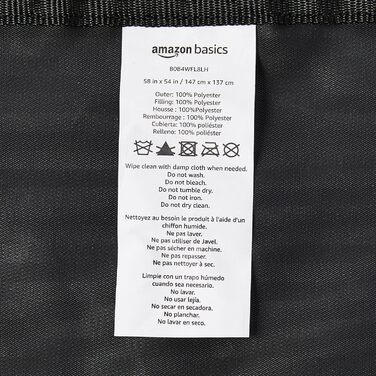 Гаммак Amazon Basics для собак, чорний, 147.3 x 137.2 см - захист для заднього сидіння авто