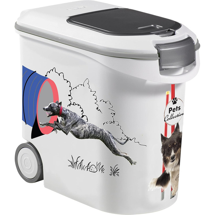 Контейнер для корму собак Curver 35 л, герметичний, на колесах, проти запаху, Pets Collection