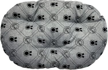 М'який лежак для собак та котів овальної форми 60x40 см світло-сірий колір. Лежанка для собак, котячий лежак, килимок для тварин. Можна прати. Ідеально підходить для переносних кліток та лежанок.