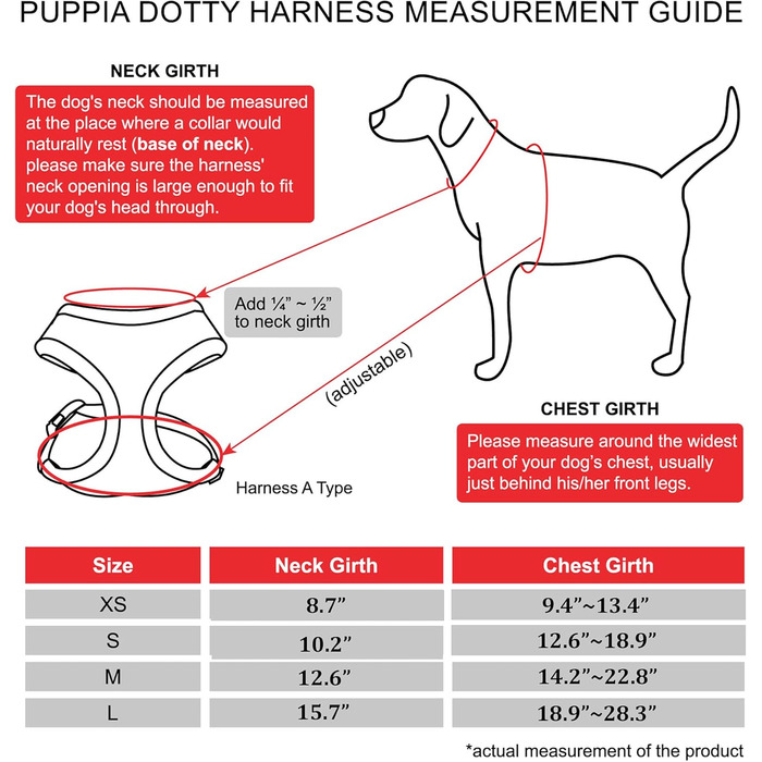 Нашийник для собак Puppia Dotty, без тяги, без блювоти, регульований, чорний, X-Small