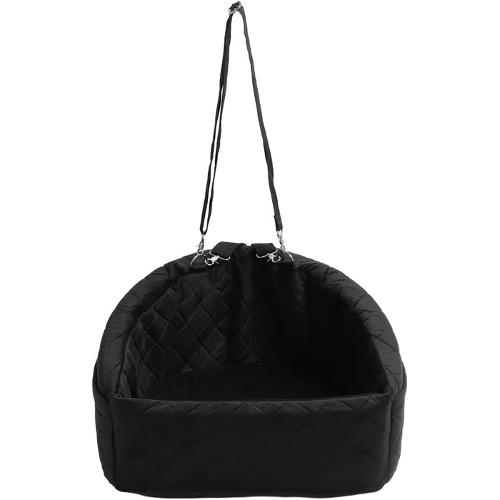 Автокрісло для собак, чорне: безпечне та стабільне автосидіння для маленьких собак, з надійним ременем безпеки