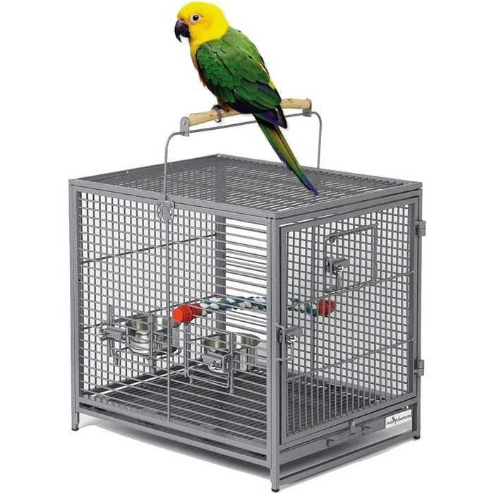 Клітка-переноска для птахів Midwest Homes for Pets Poquito, 48 x 39,5 x 60 см, з жердками та годівницями з нержавіючої сталі