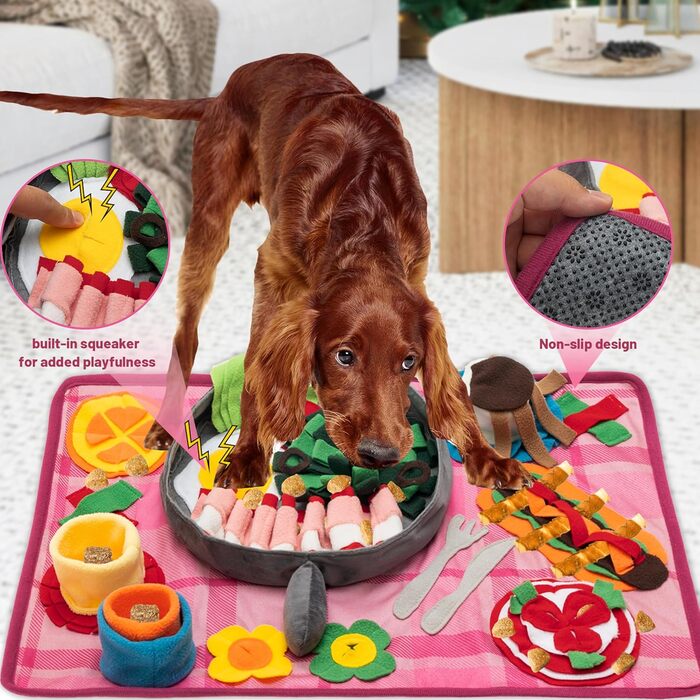 Інтерактивна килимок для годування собак, котів та тварин. Стимулює пошук їжі та розвиває навички. Можливість миття. Підходить для цуценят, малих та середніх порід.