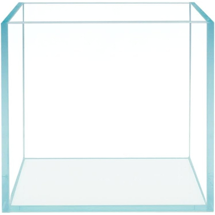 HIRO Aquatics Cube безрамковий акваріум з ультрапрозорого скла, 5 мм, з білим вирівнювальним килимком, опція кришки