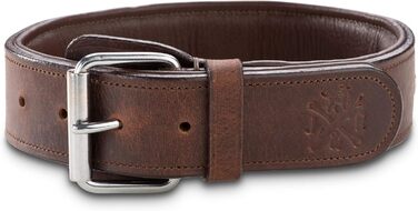 Преміум шкіряний нашийник для собак Джек Рассел з ручкою - міцний нашийник з натуральної шкіри буйвола Jack (L) (48.0-60.0см)