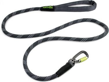 Повідок для собак Tuff Mutt 150 см з обертовим карабіном, для середніх і великих порід, м'яка ручка, світловідбивна стрічка, міцний