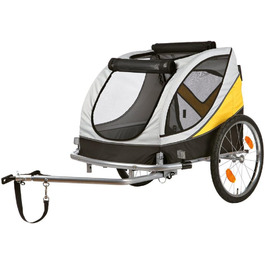 Причіп для велосипеда Trixie 12805, сірий/чорний/жовтий, 63x68x75 см (M)