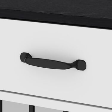 Елегантна собача будка-переноска XXL з шухлядами 137x57x85 см – чорно-біла меблі для собак