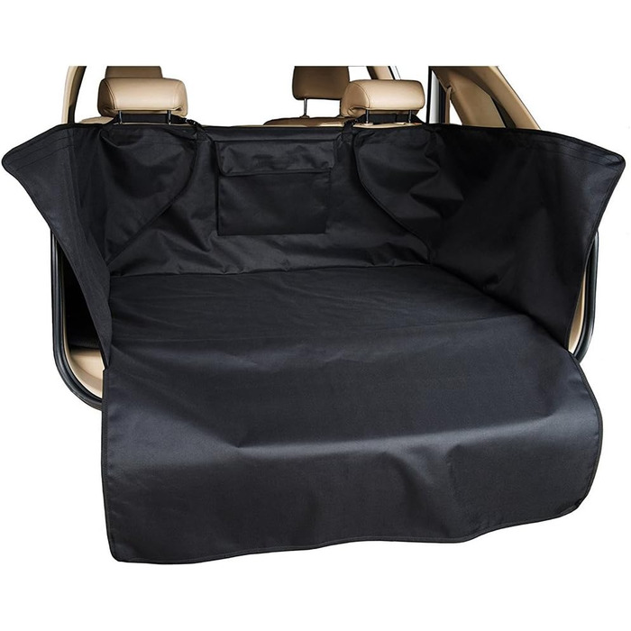 Чохол на сидіння для собак XL, водонепроникний, антиковзкий, універсальний для авто, SUV, позашляховиків, вантажівок, мінівенів (HCMAX, чорний)