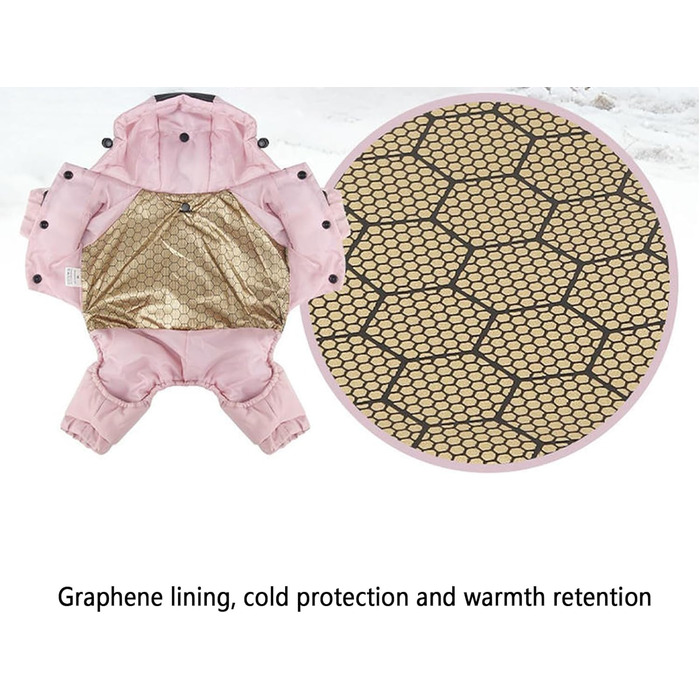 Зимовий теплий куртка для собак маленьких порід з капюшоном, водонепроникний, з підкладкою з графіту, розмір S, червоний