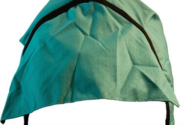 Зимова попона для коня Saddlery4U, Ripstop 1200D, 400 г утеплювач, високий захист шиї, бірюзово-чорна