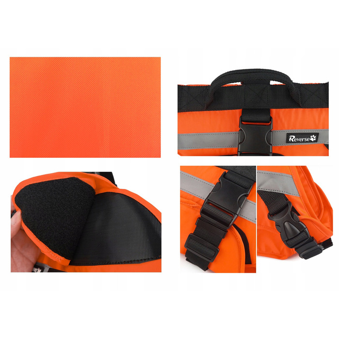 Рятувальний жилет для собак Reverse Kapok Orange, XL (80 см/64 см)