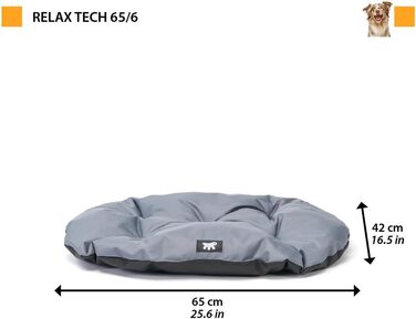Крісло-ліжко для собак великих порід Ferplast: ортопедичне, знімний чохол, водонепроникне, 110 x 70 x 8 см, сірого кольору