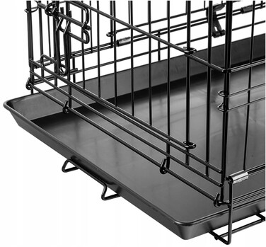 Металевий транспортний клітка-вольєр для собак Anytech, 121x74x82 см, розмір XXXXL